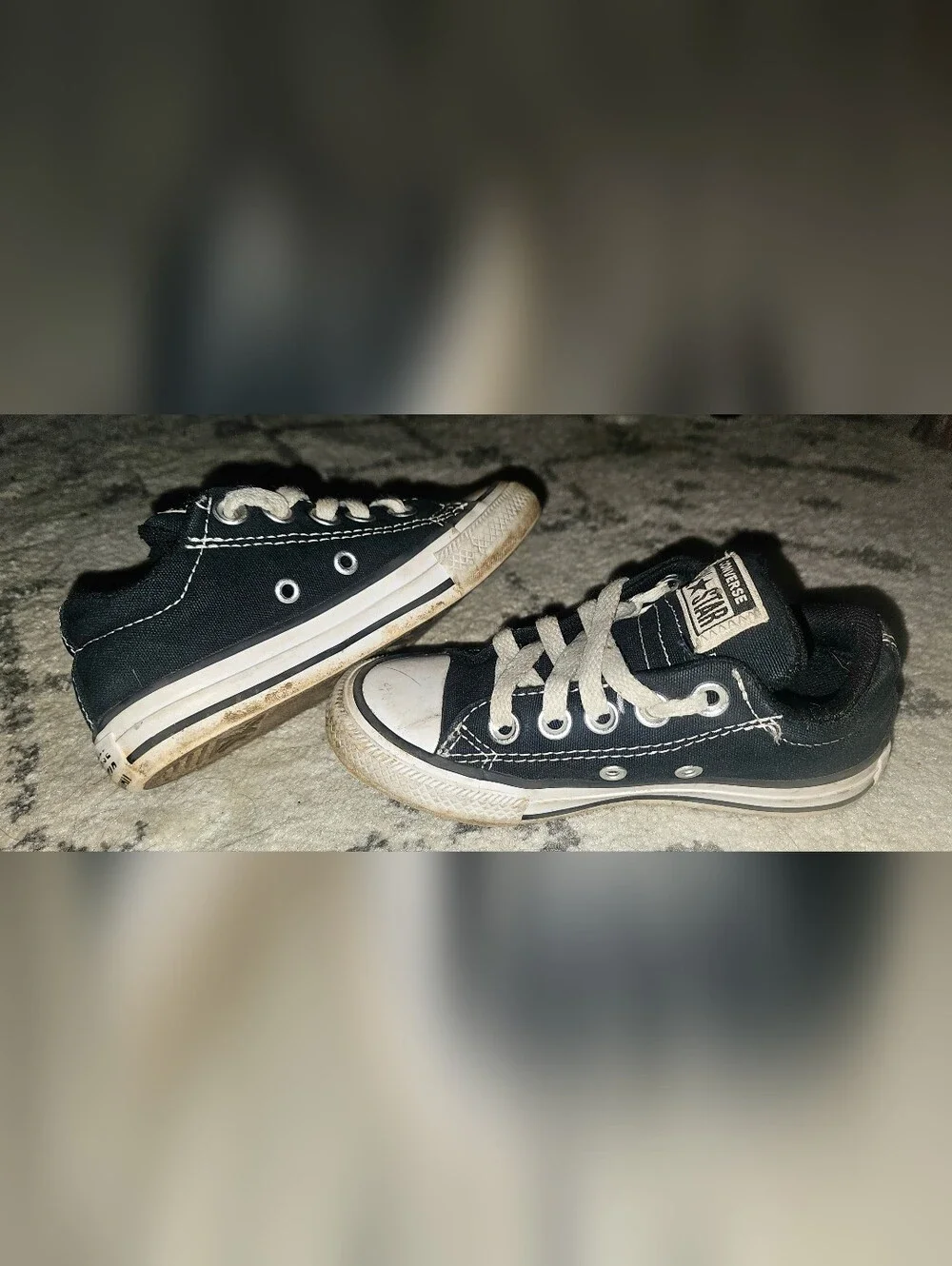 Converse All Star Kids 10.5 Black Canvas Low Top Sneakers